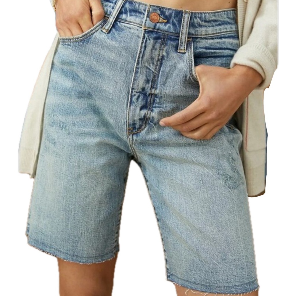 Anthropologie Pilcro Denim Raw Hem Bermuda Shorts